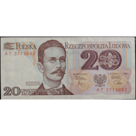 20 zlotych 1982 seria at a